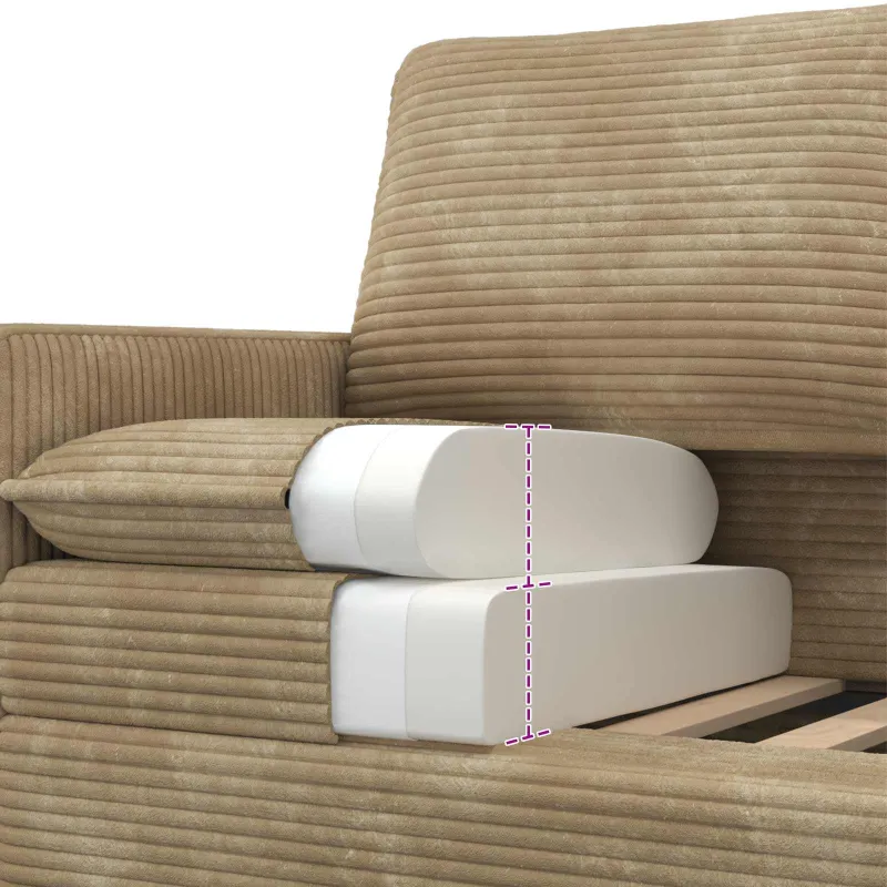 Sofos komplektas 2 pcs Taupe Poliesteris