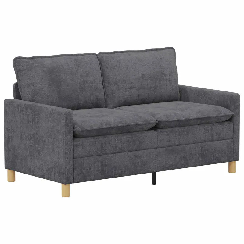 Sofos komplektas 2 pcs Tamsiai pilka Poliesteris