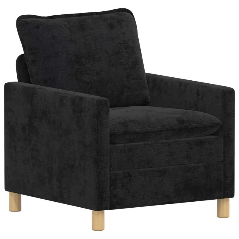 Sofos komplektas 2 pcs Juoda Poliesteris