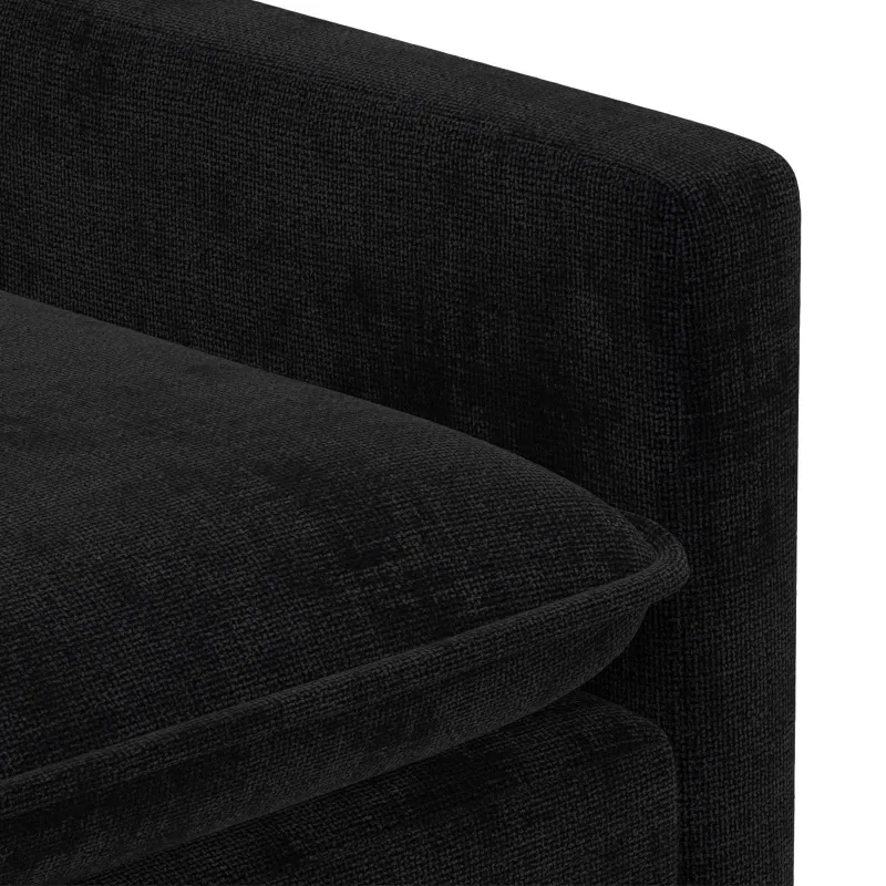 Sofos komplektas 2 pcs Juoda Poliesteris