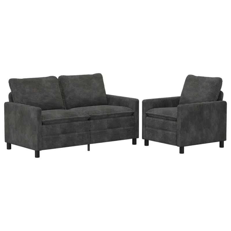 Sofos komplektas 2 pcs Antracito Poliesteris