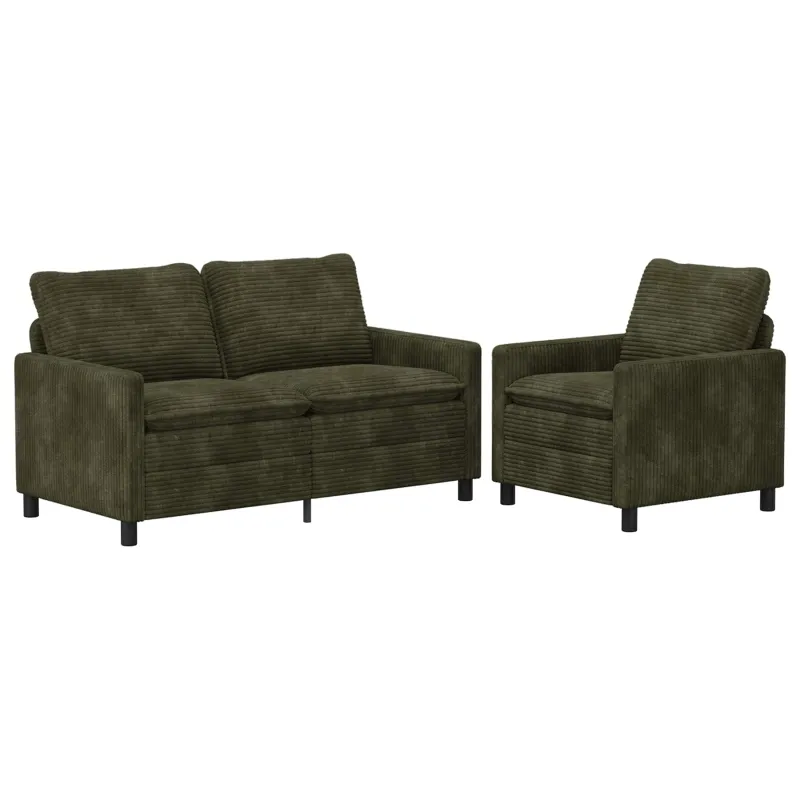 Sofos komplektas 2 pcs Žalia Poliesteris