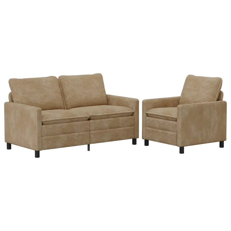 Sofos komplektas 2 pcs Taupe Poliesteris