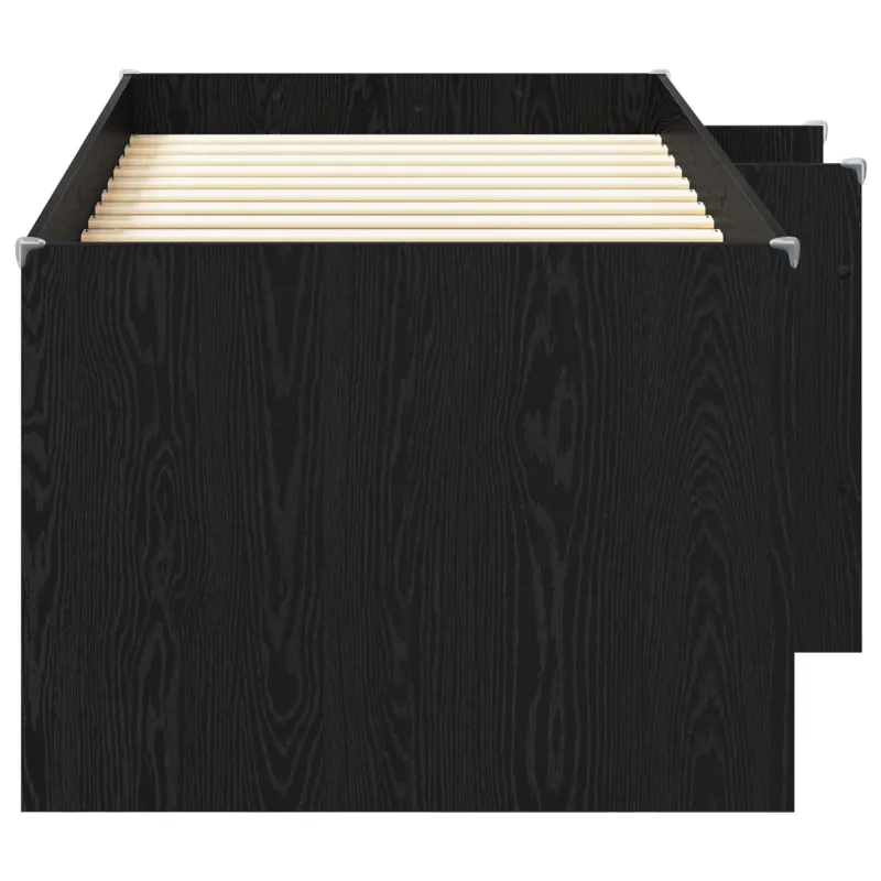 Vaikų Aukštas Lova 2 pcs Juodojo ąžuolo 203 x 101,1 x 68,5 cm