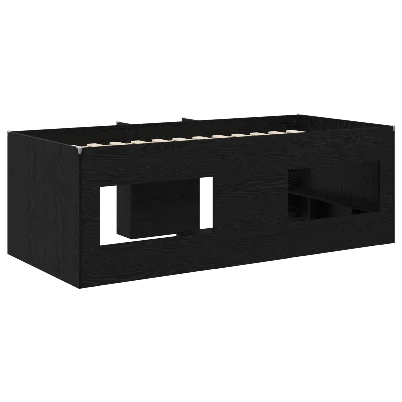 Vaikų Aukštas Lova 2 pcs Juodojo ąžuolo 203 x 101,1 x 68,5 cm