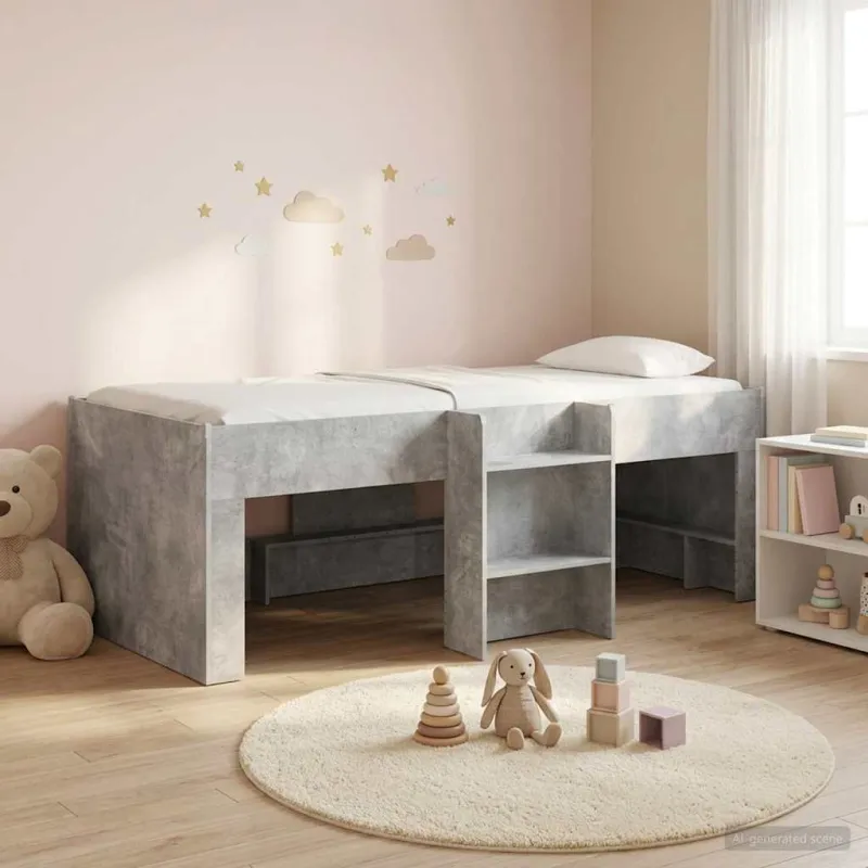 Vaikų Aukštas Lova 2 pcs Betoninė 203 x 101,1 x 68,5 cm