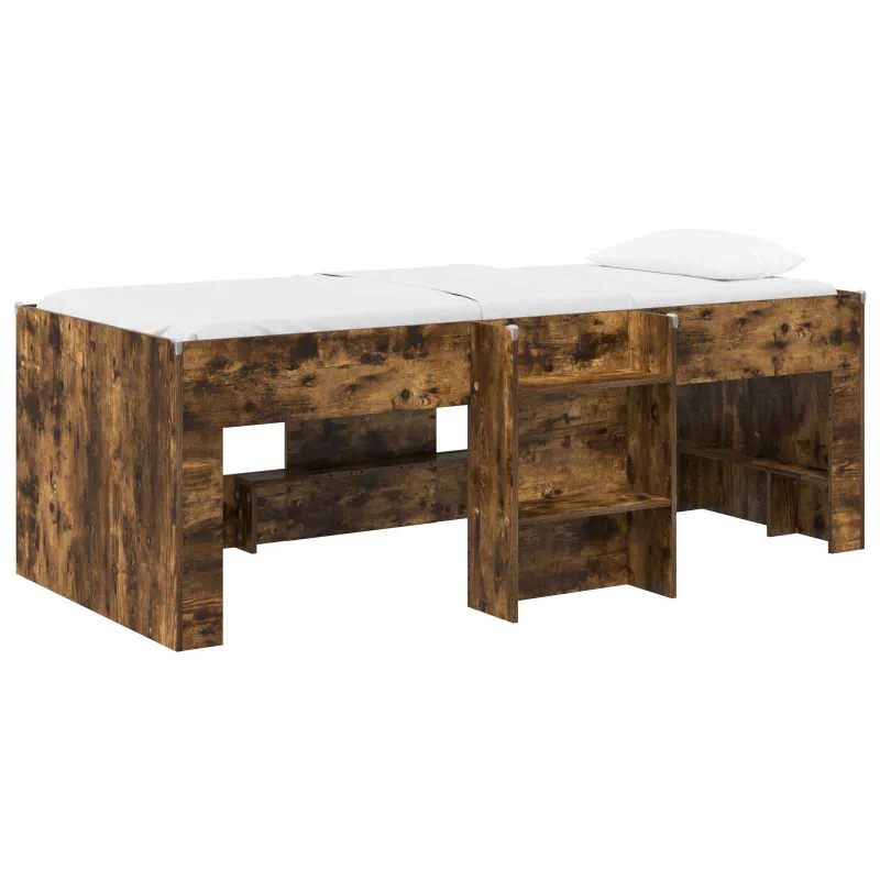 Vaikų Aukštas Lova 2 pcs Dūminio ąžuolo 203 x 101,1 x 68,5 cm