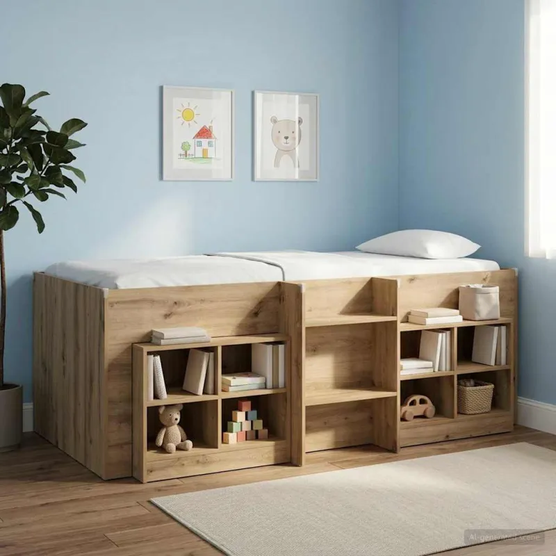 Vaikų Aukštas Lova 2 pcs Artisano ąžuolo 203 x 101,1 x 68,5 cm