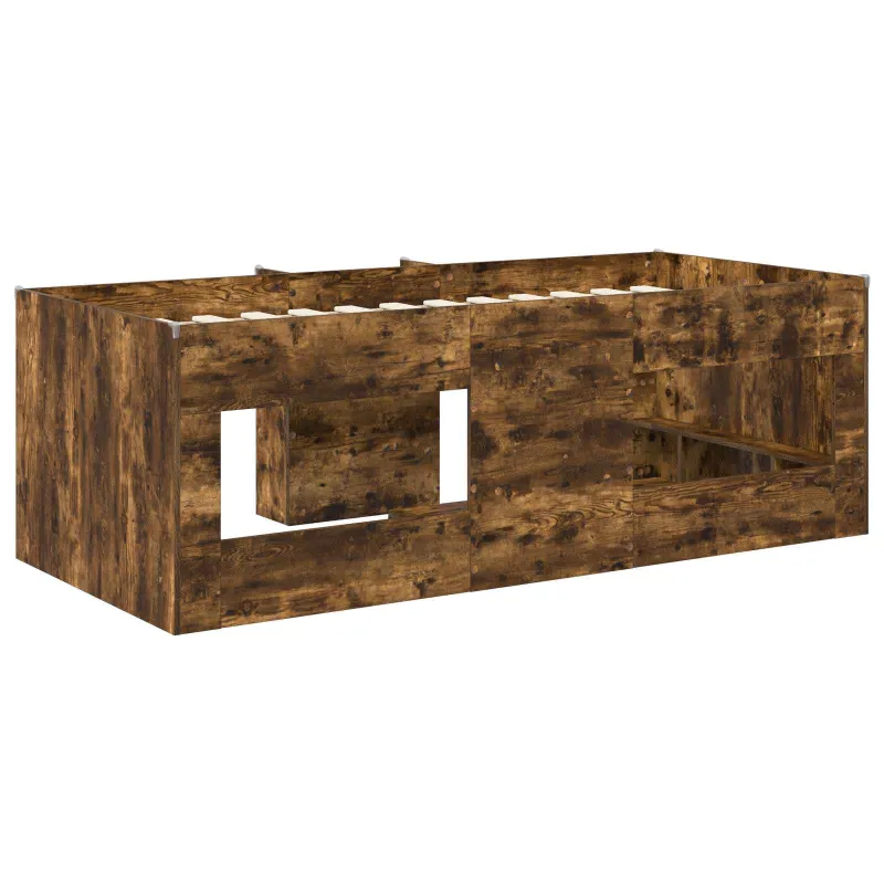 Vaikų Aukštas Lova 2 pcs Dūminio ąžuolo 90 x 200 cm