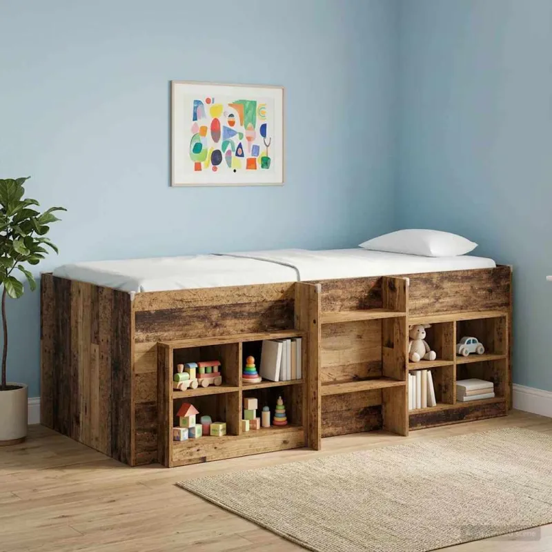 Vaikų Aukštas Lova 2 pcs Sendintos medienos 90 x 200 cm