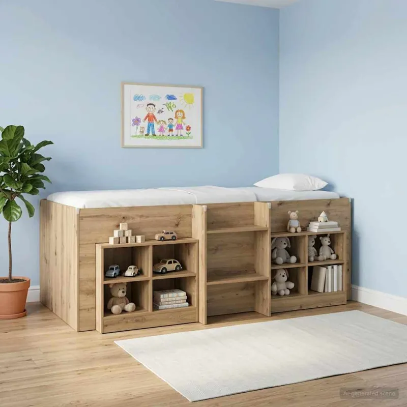 Vaikų Aukštas Lova 2 pcs Artisano ąžuolo 90 x 200 cm