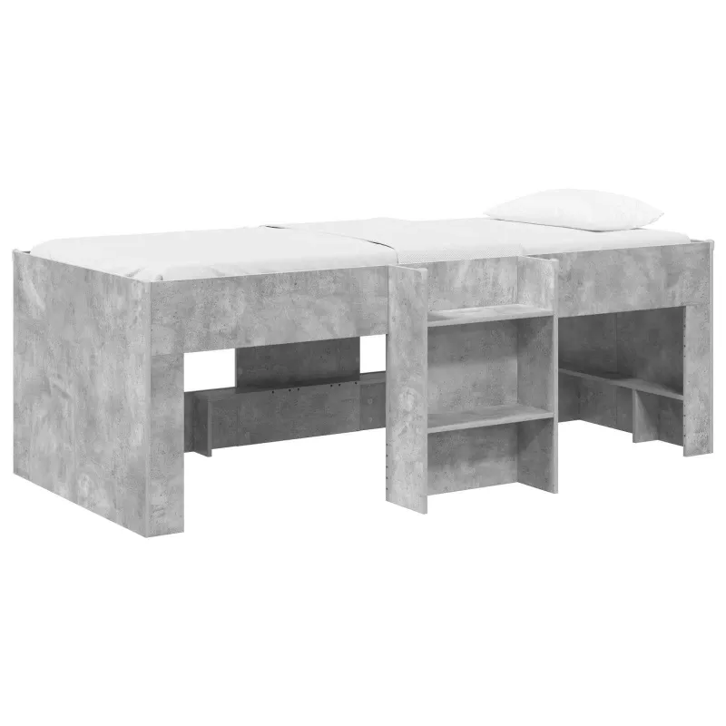 Vaikų Aukštas Lova 2 pcs Betono pilka 98.5 x 200 cm