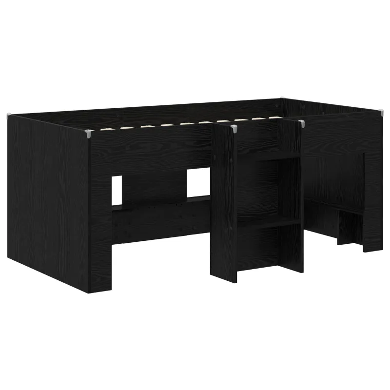 Vaikų Aukštas Lova 2 pcs Juodojo ąžuolo 163 x 101,1 x 68,5 cm