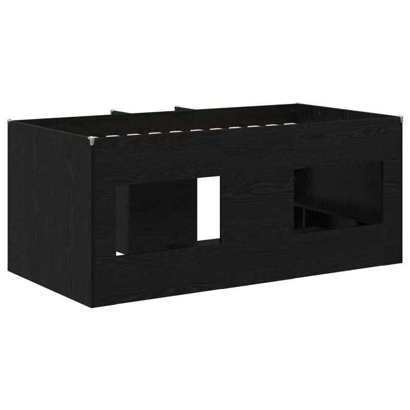 Vaikų Aukštas Lova 2 pcs Juodojo ąžuolo 163 x 101,1 x 68,5 cm