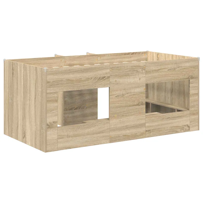 Vaikų Aukštas Lova 2 pcs Sonoma ąžuolo 163 x 101,1 x 68,5 cm