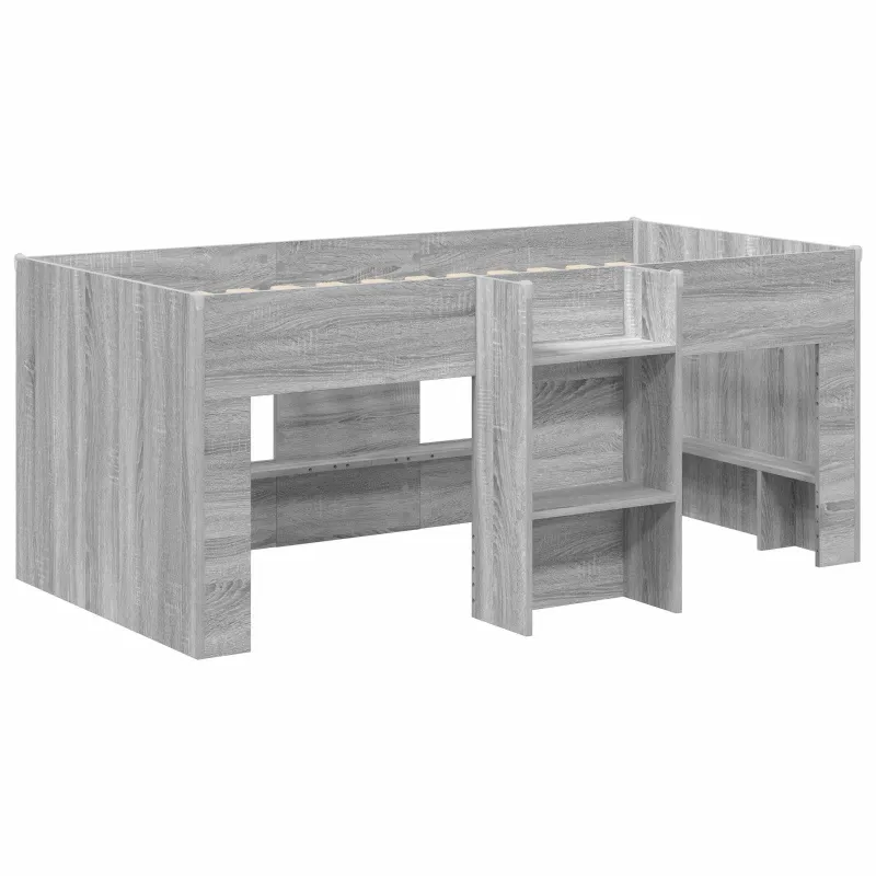 Vaikų Aukštas Lova 2 pcs Pilka Sonoma 163 x 101,1 x 68,5 cm