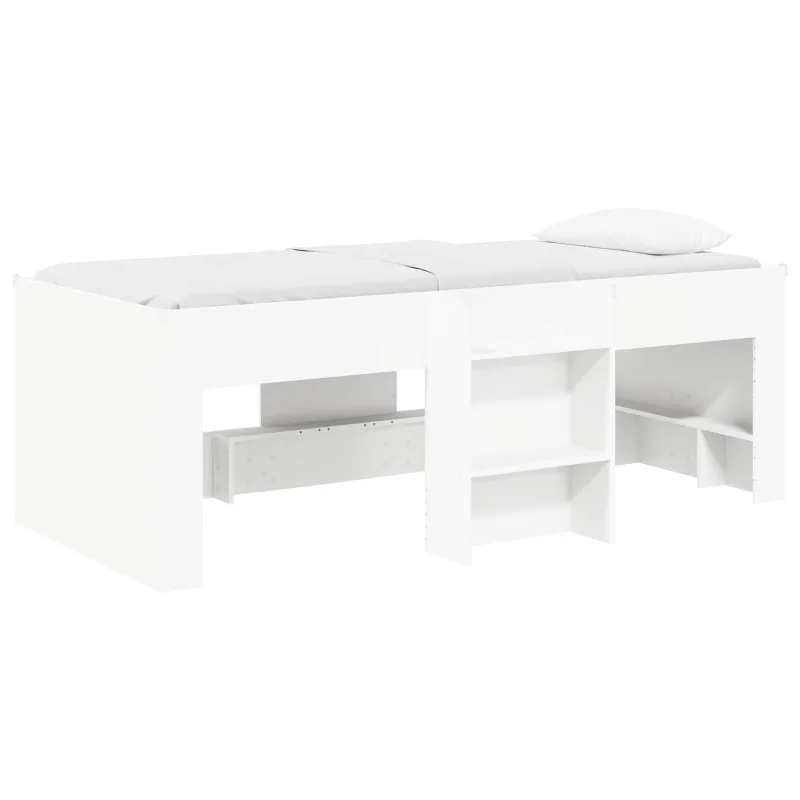 Vaikų Aukštas Lova 2 pcs Balta 90 x 190 cm Apdirbta mediena