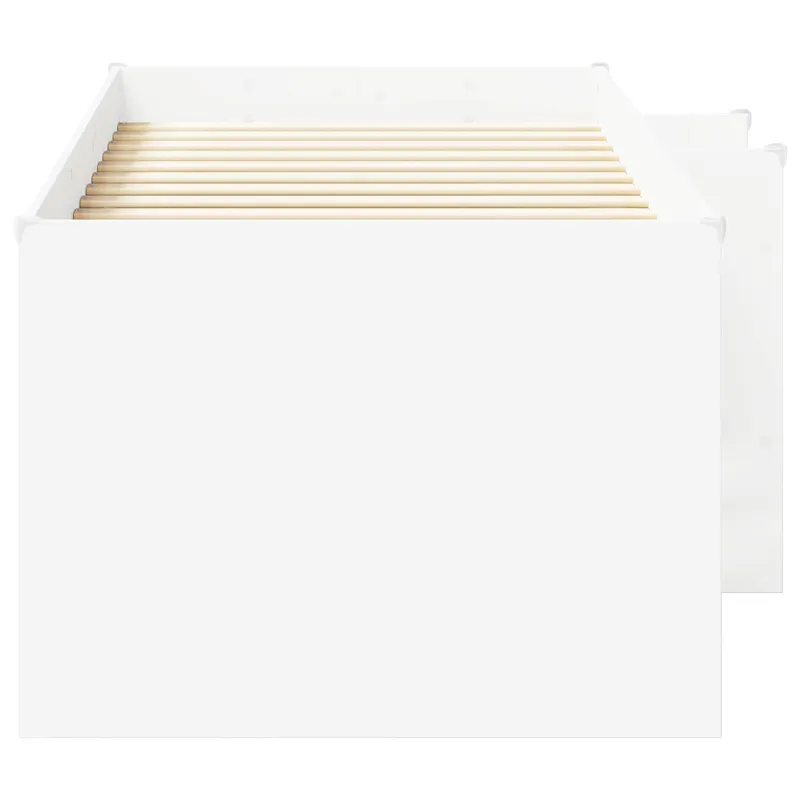 Vaikų Aukštas Lova 2 pcs Balta 90 x 190 cm Apdirbta mediena