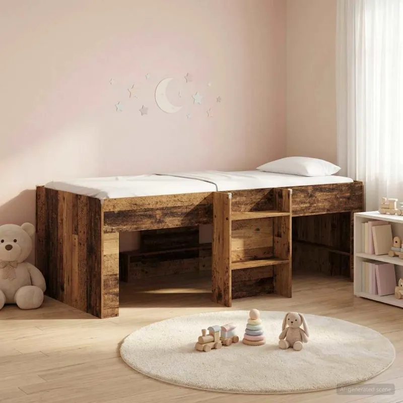 Vaikų Aukštas Lova 2 pcs Sendintos medienos 90 x 190 cm