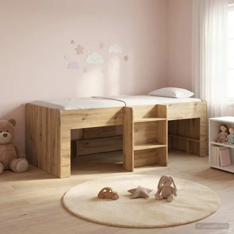 Vaikų Aukštas Lova 2 pcs Artisano ąžuolo 90 x 190 cm