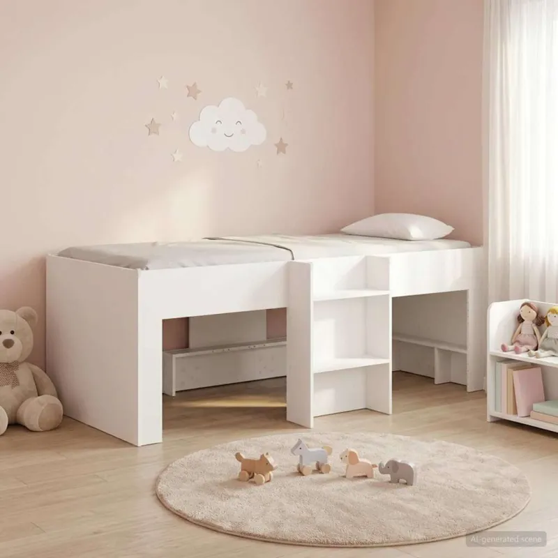 Vaikų Aukštas Lova 2 pcs Balta 193 x 96,1 x 68,5 cm