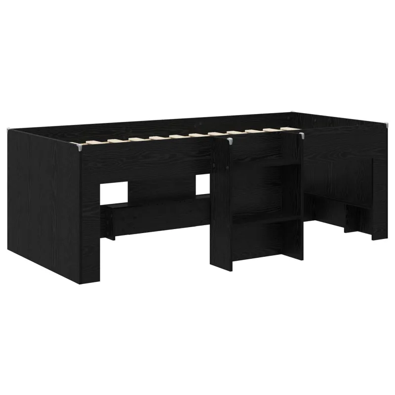 Vaikų Aukštas Lova 2 pcs Juodojo ąžuolo 193 x 96,1 x 68,5 cm