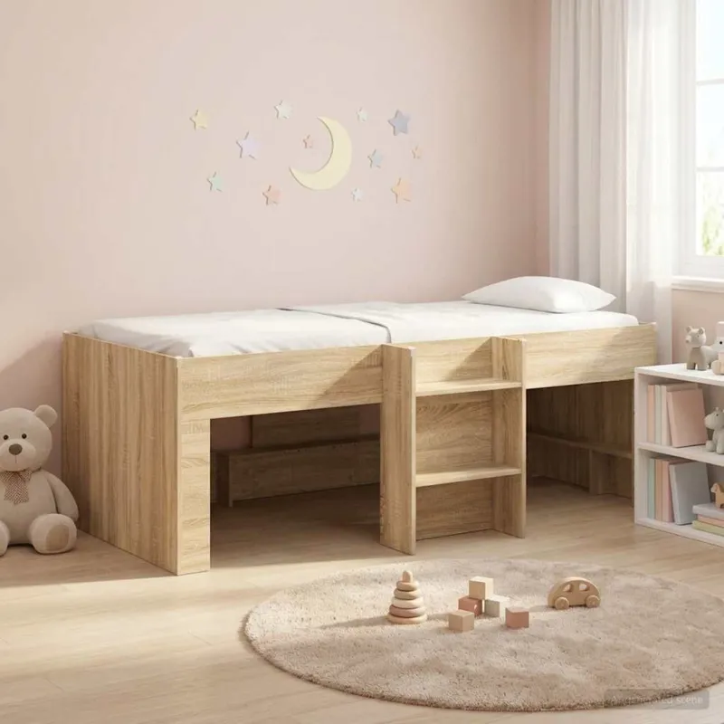 Vaikų Aukštas Lova 2 pcs Sonoma ąžuolo 193 x 96,1 x 68,5 cm