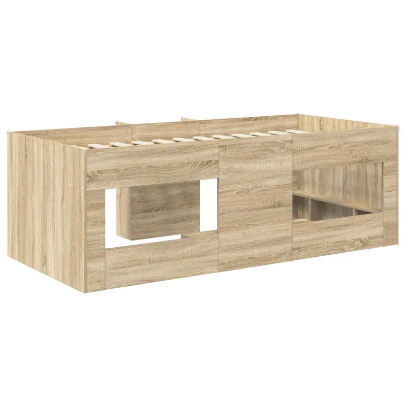 Vaikų Aukštas Lova 2 pcs Sonoma ąžuolo 193 x 96,1 x 68,5 cm