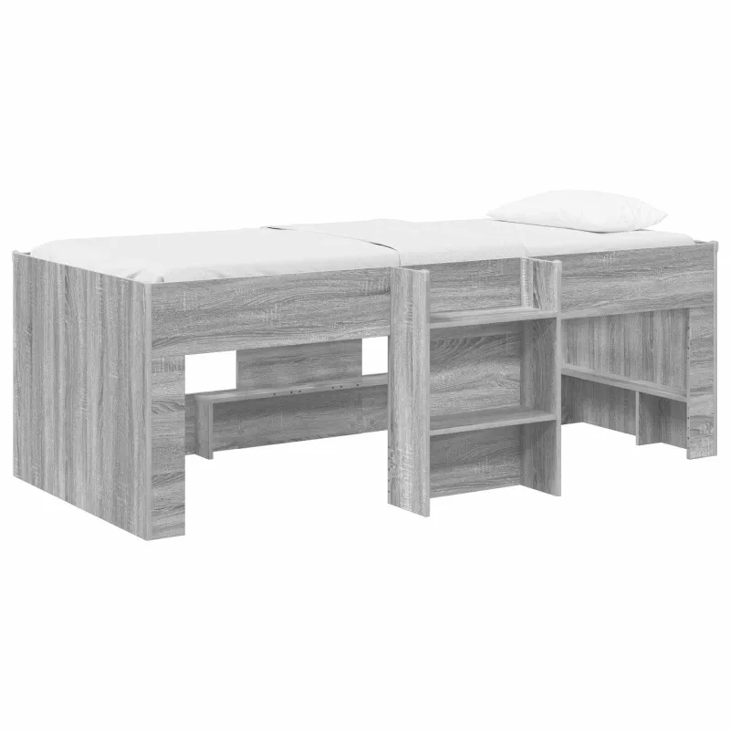 Vaikų Aukštas Lova 2 pcs Pilka Sonoma 193 x 96,1 x 68,5 cm