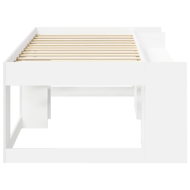 Vaikiška lova su saugykla Balta 80 x 200 cm Apdirbta mediena