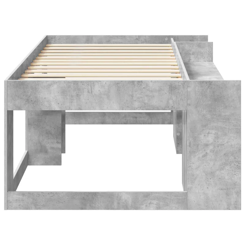 Vaikiška lova su saugykla Betono pilka 98.5 x 200 cm