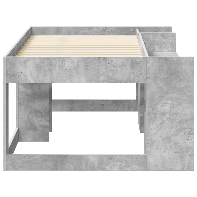Vaikiška lova su saugykla Betono pilka 80 x 160 cm