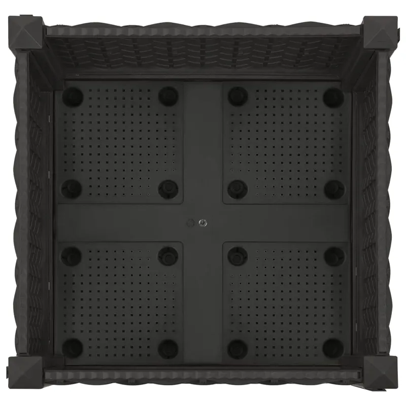 Sodo puodynė su ratukais Juoda 40 x 40 x 29 cm PP
