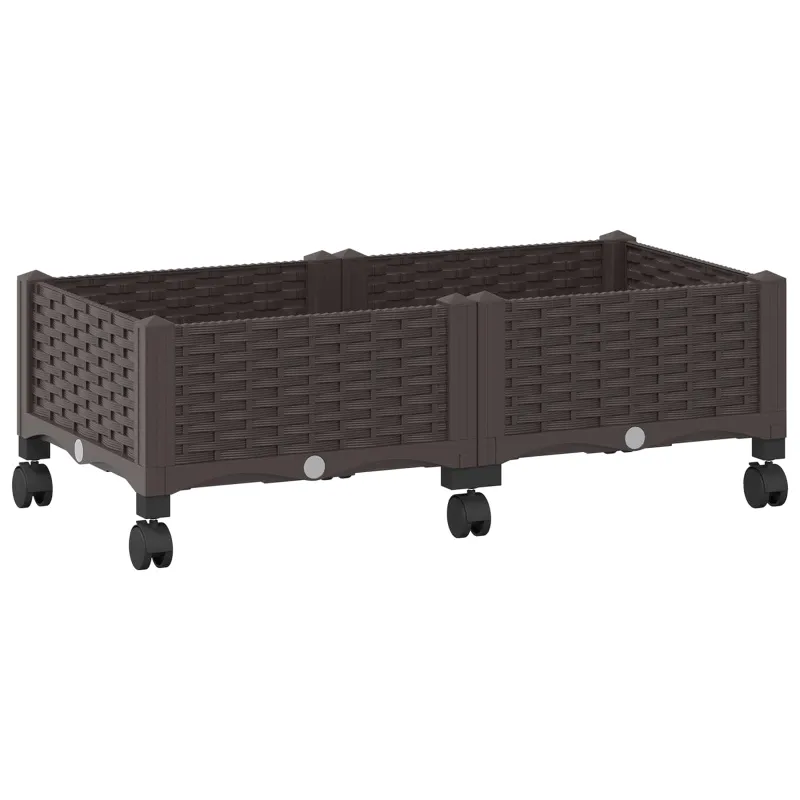Sodo puodynė su ratukais Ruda 80 x 40 x 29 cm PP