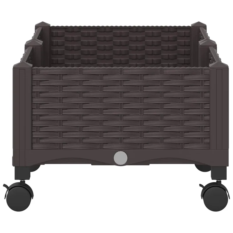 Sodo puodynė su ratukais Ruda 80 x 40 x 29 cm PP