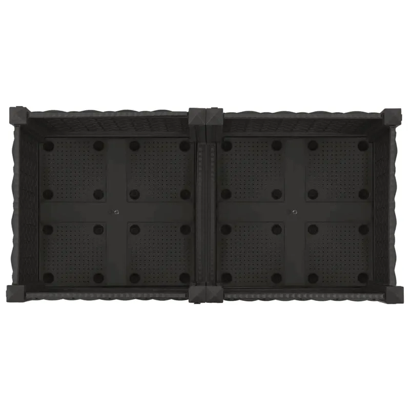 Sodo puodynė su ratukais Juoda 80 x 40 x 29 cm PP