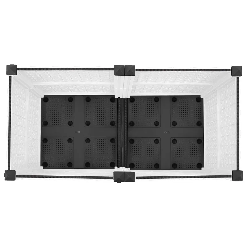 Sodo puodynė su ratukais Balta 80 x 40 x 48 cm PP