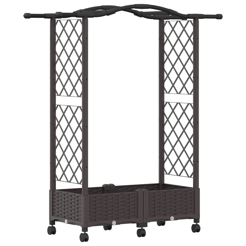 Pakeltas lovas su trelėmis ir stogu Ruda 124 x 40 x 129 cm PP
