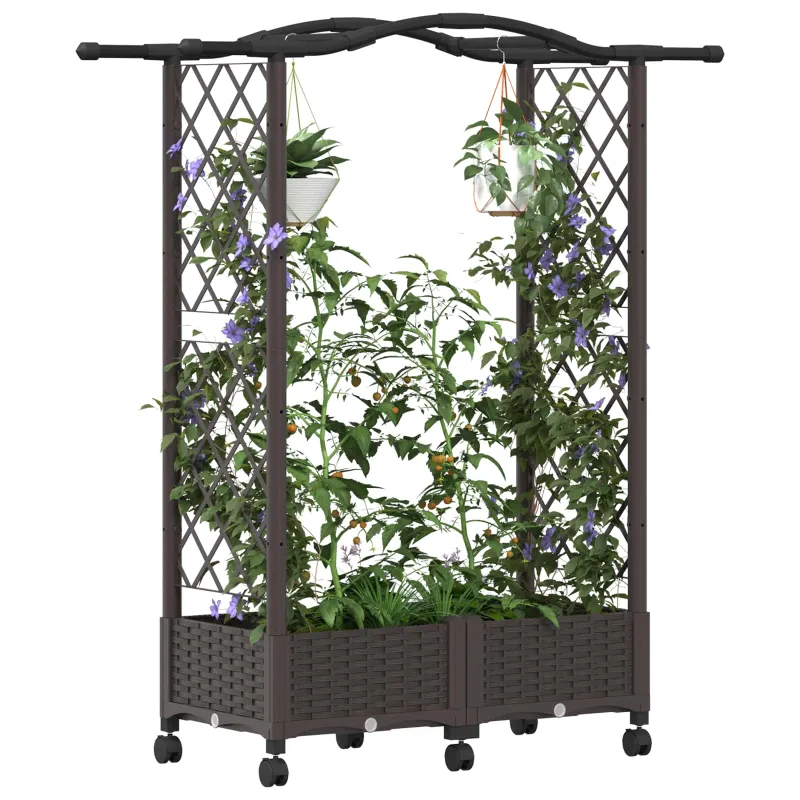 Pakeltas lovas su trelėmis ir stogu Ruda 124 x 40 x 129 cm PP