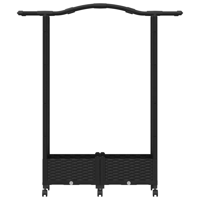 Pakeltas lovas su trelėmis ir stogu Juoda 124 x 40 x 129 cm PP