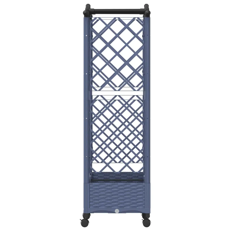Pakeltas lovas su trelėmis ir stogu Pilka 124 x 40 x 129 cm PP