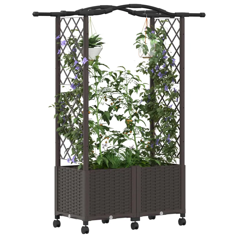 Pakeltas lovas su trelėmis ir stogu Ruda 125 x 40 x 144 cm PP