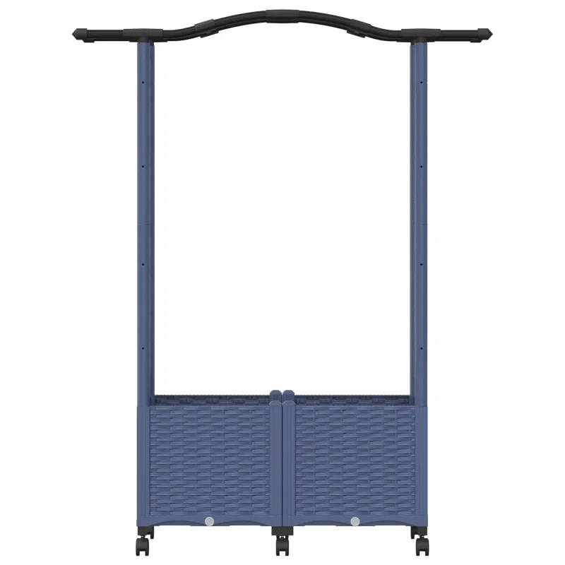 Pakeltas lovas su trelėmis ir stogu Pilka 125 x 40 x 144 cm PP