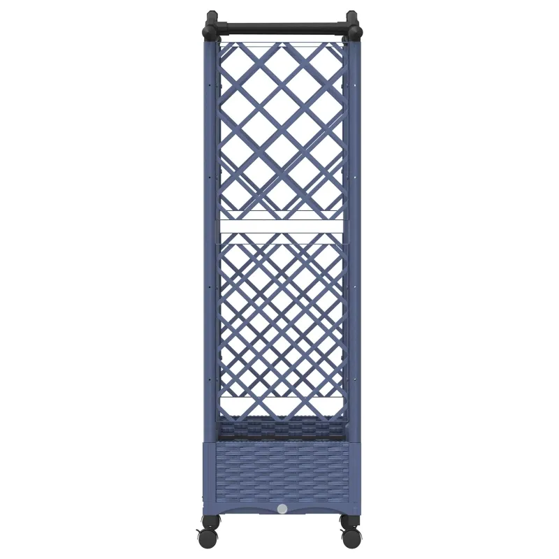 Pakeltas lovas su trelėmis ir stogu Pilka 124 x 40 x 129 cm PP