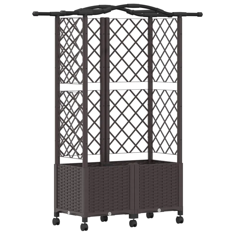 Pakeltas lovas su trelėmis ir stogu Ruda 122 x 40 x 144 cm PP
