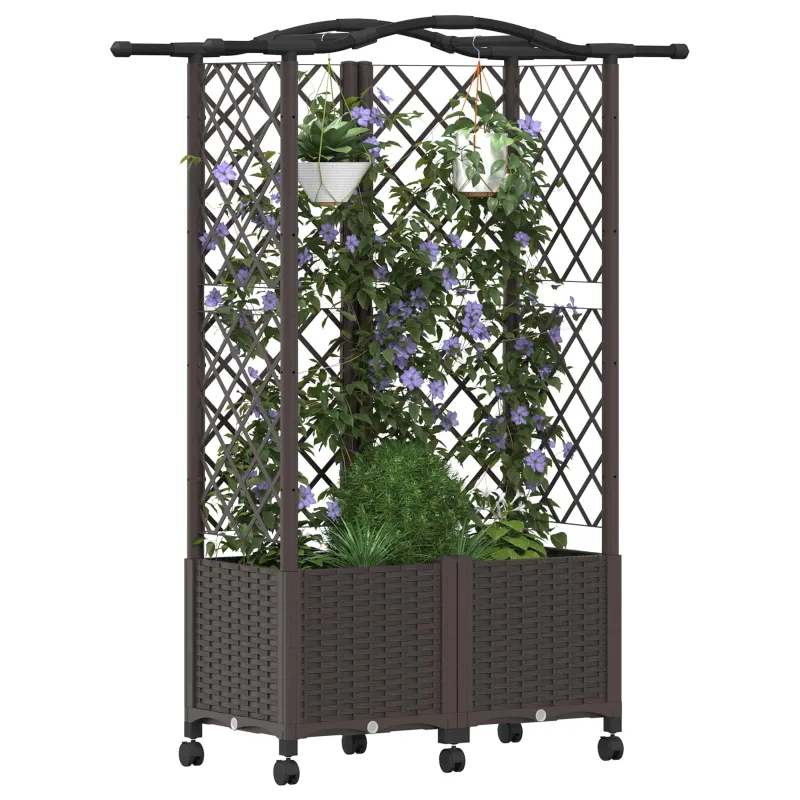 Pakeltas lovas su trelėmis ir stogu Ruda 122 x 40 x 144 cm PP