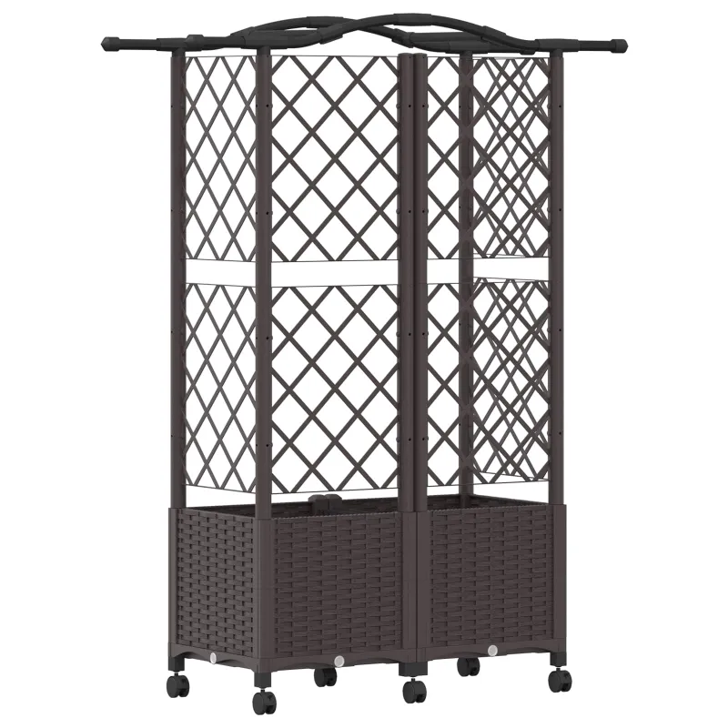 Pakeltas lovas su trelėmis ir stogu Ruda 122 x 40 x 144 cm PP