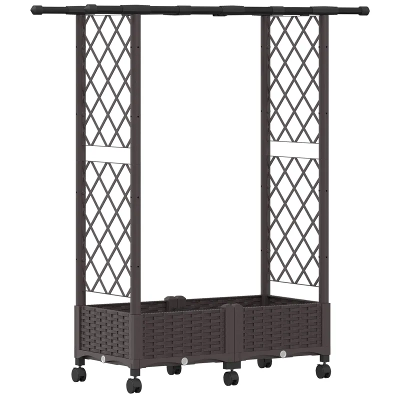 Pakeltas lovas su trelėmis ir stogu Ruda 122,5 x 40 x 127 cm PP