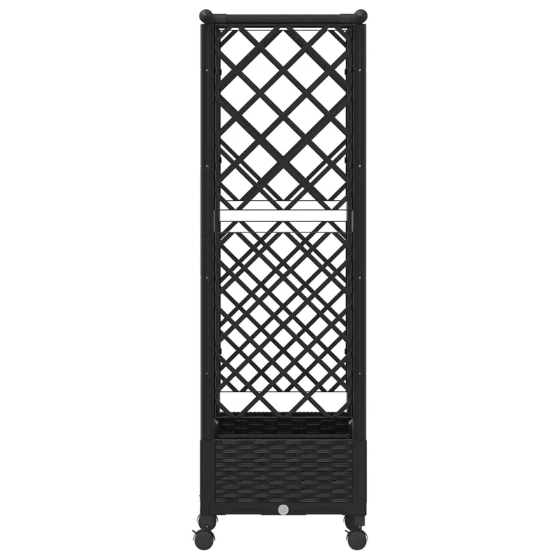 Pakeltas lovas su trelėmis ir stogu Juoda 122,5 x 40 x 127 cm