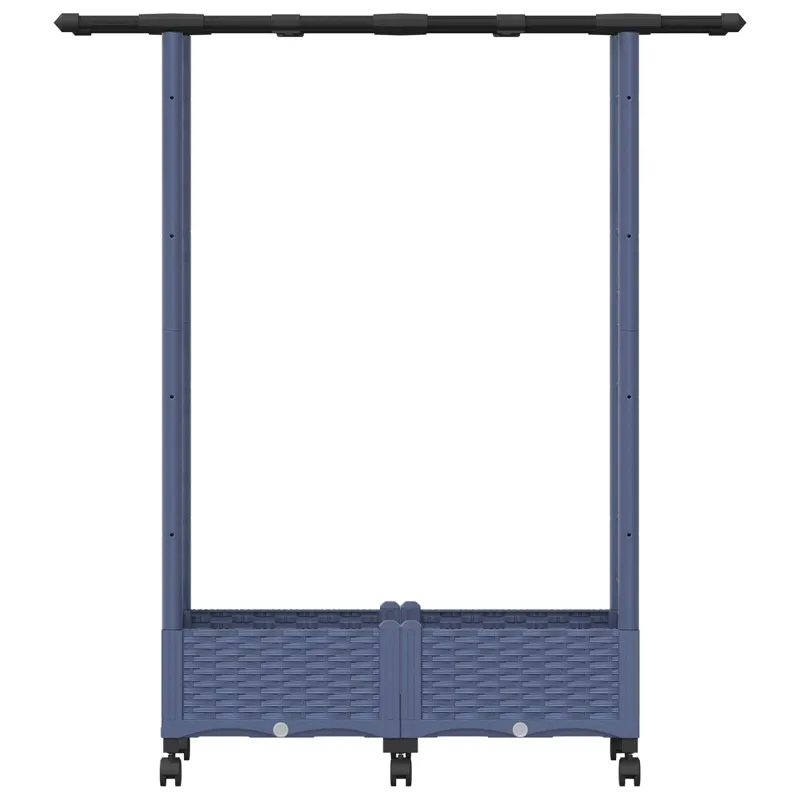 Pakeltas lovas su trelėmis ir stogu Pilka 122,5 x 40 x 127 cm
